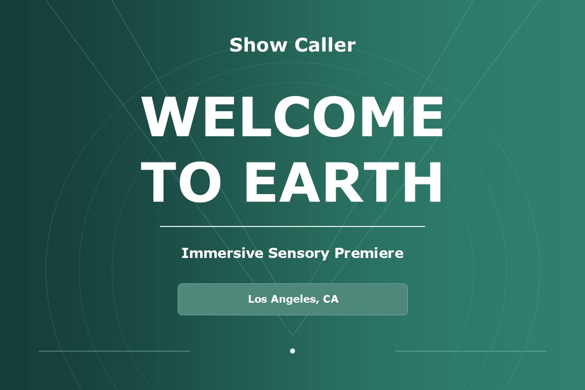 Title card for Shawna Voragen’s show calling work on Welcome To Earth.